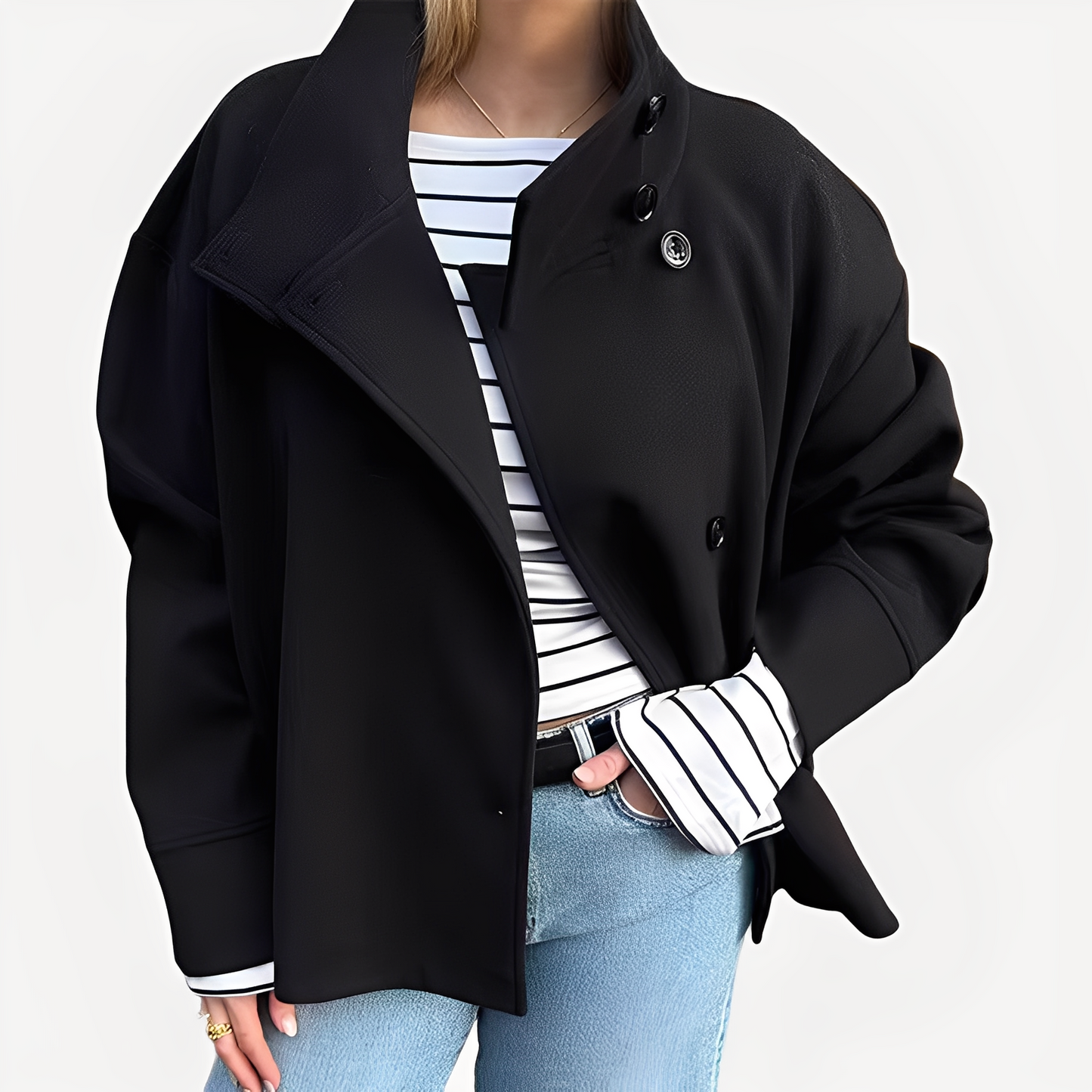 Carolyn - Giacca elegante in lana monopetto per donne