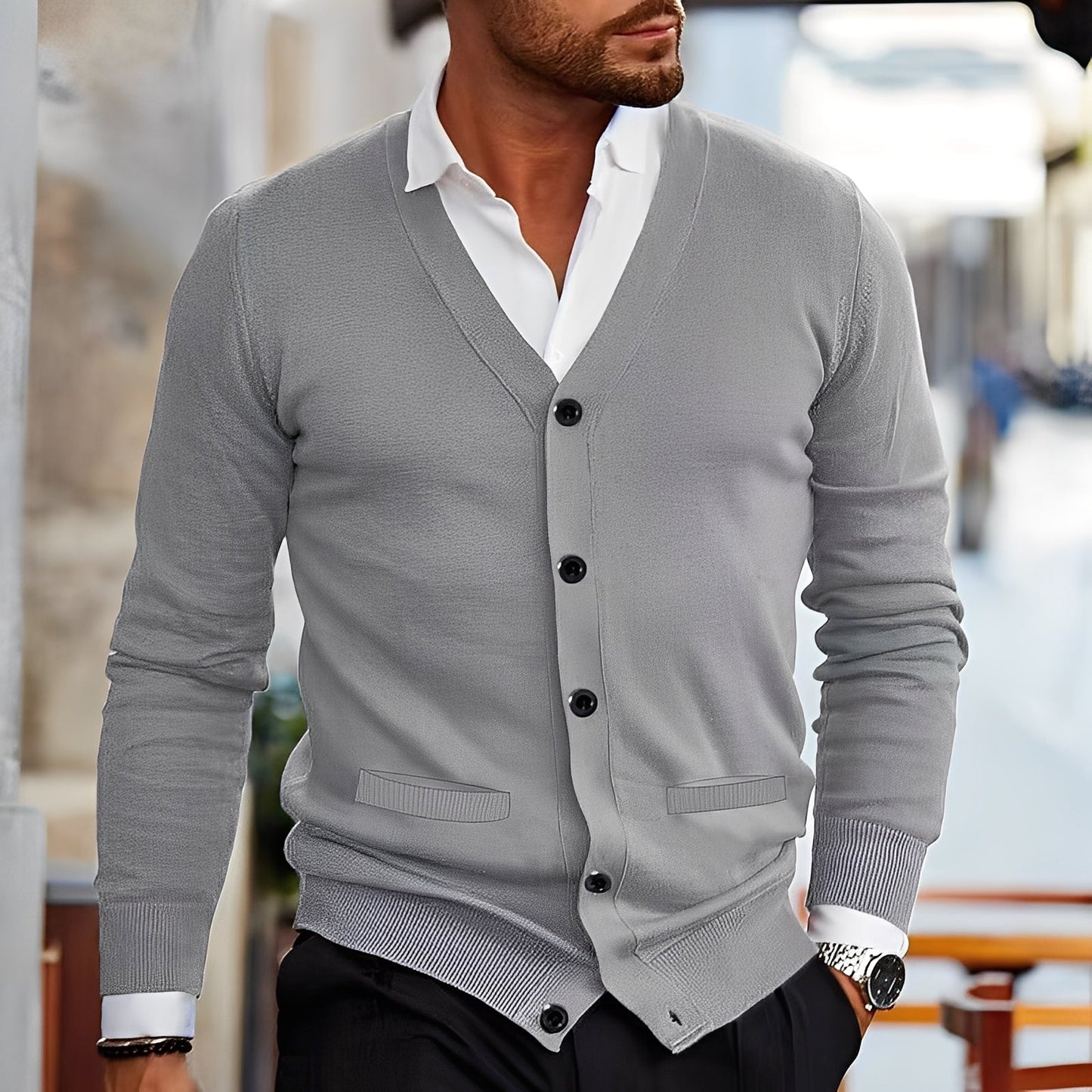 Terence - Gilet tradizionale con tasche per uomini