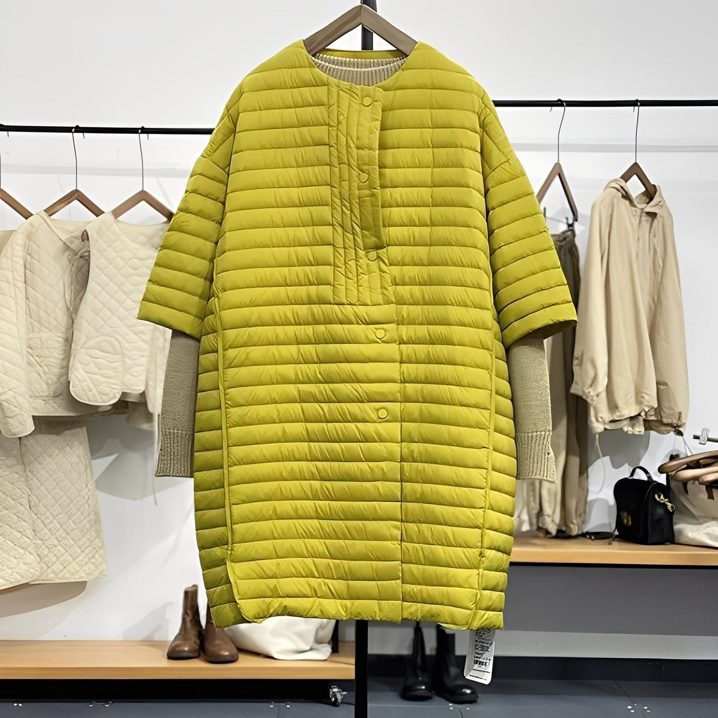 Gladys - Cappotto largo e casual con bottoni per donne