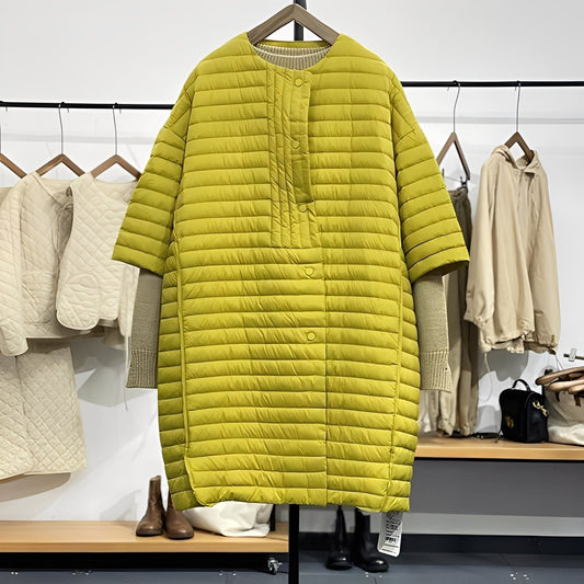 Gladys - Cappotto largo e casual con bottoni per donne