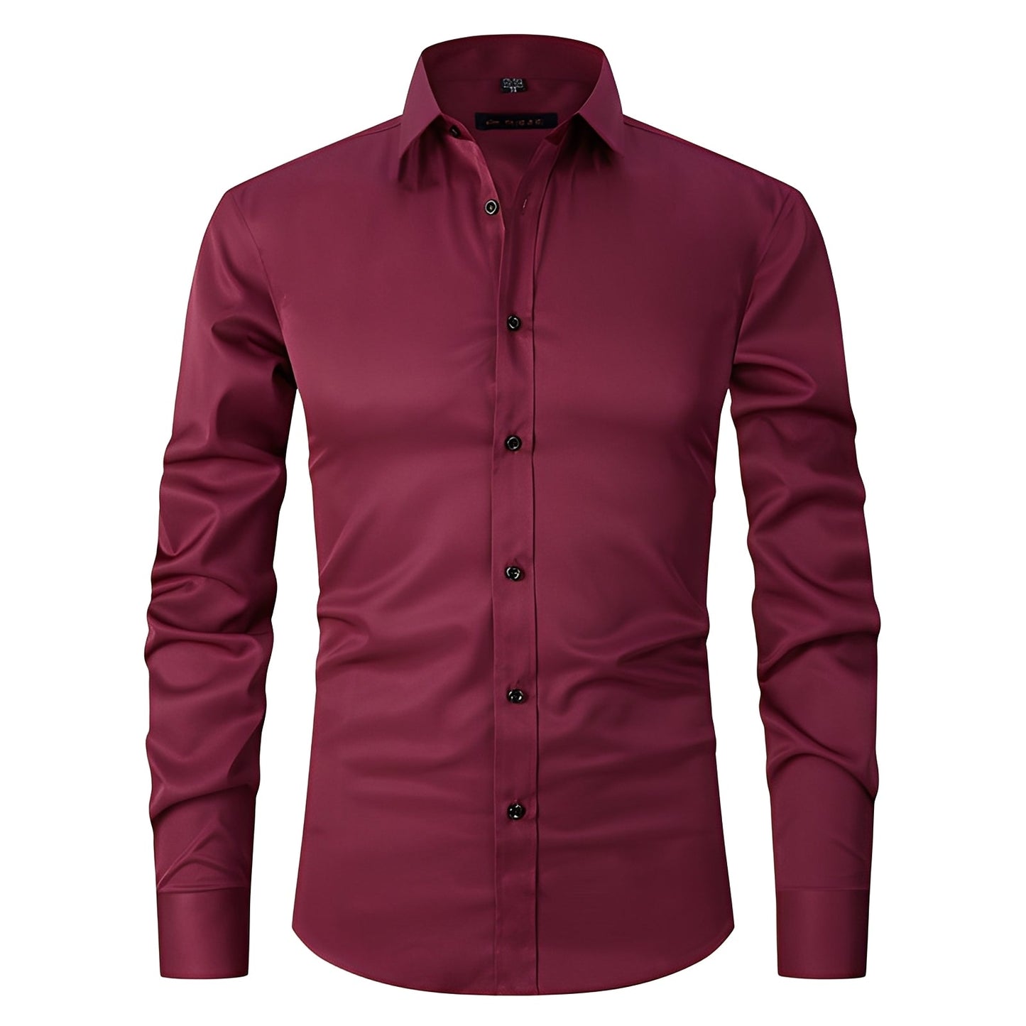 Elton - Camicia elegante aderente in tessuto elastico per uomo