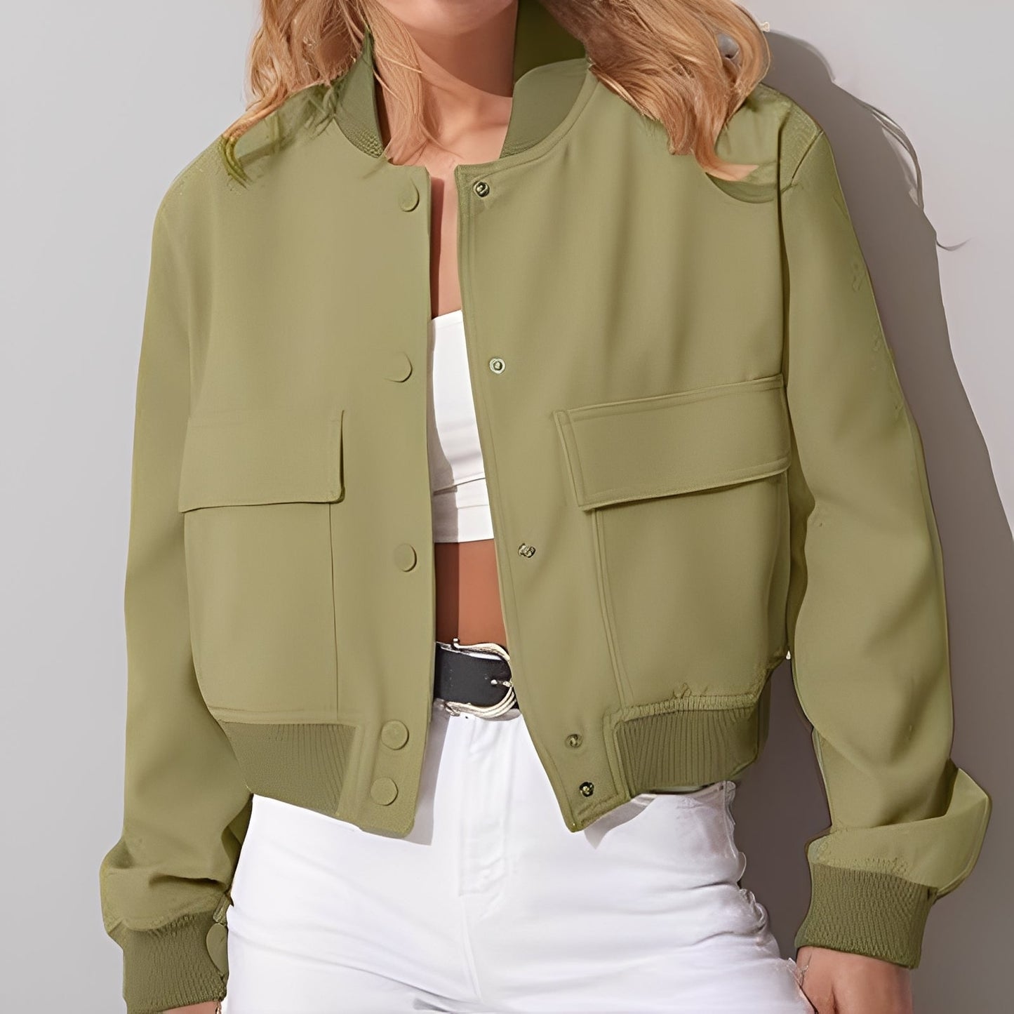 Marva - Giacca ampia e casual con grandi tasche per donna