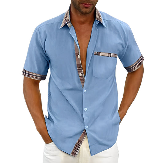 Marvin - Camicia Casual a Maniche Corte per Uomini