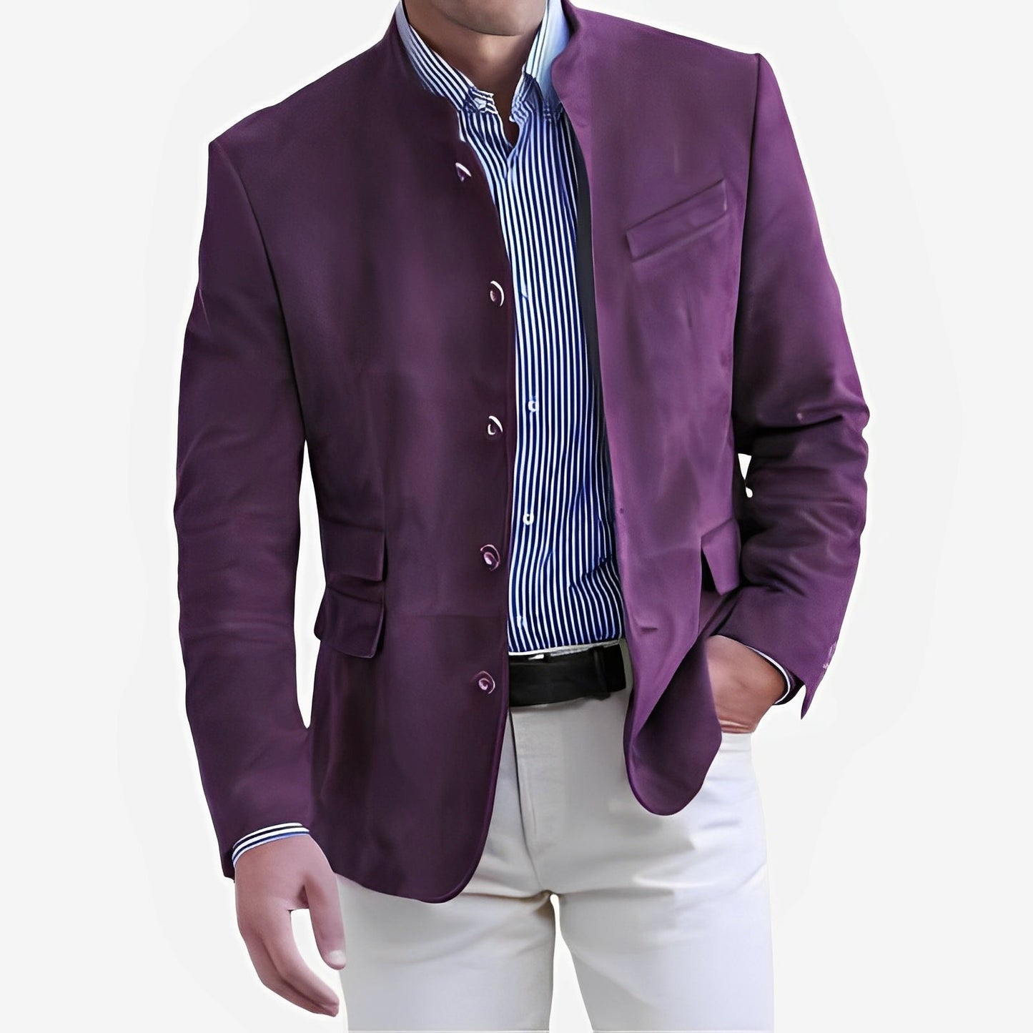 Geoffrey - Giacca uomo con bottoni, stile casual