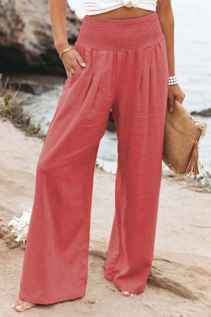 Quinley - Pantaloni Elasticizzati in Lino