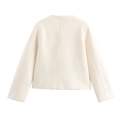 CozyChic - Il Cappotto in Lana Definitivo con Collo Quadrato