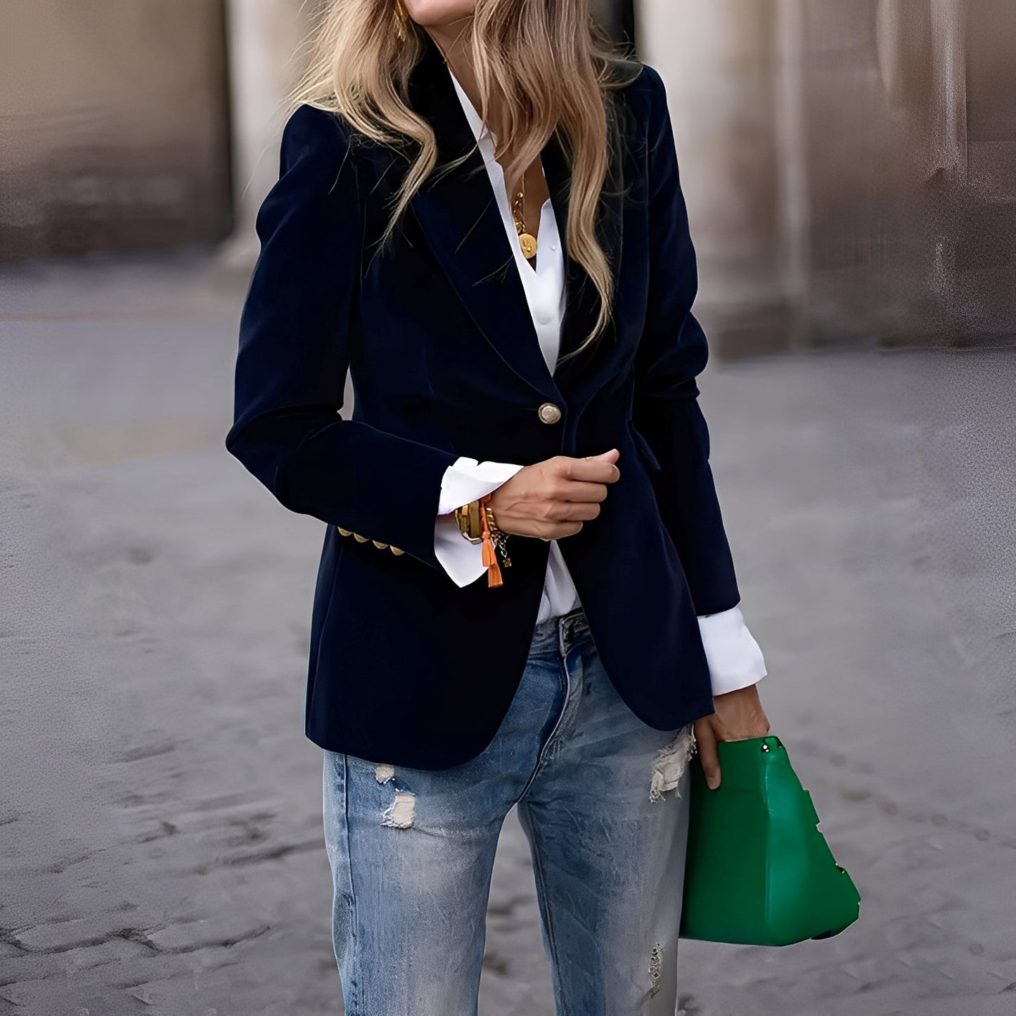 Alise - Raffinato blazer in velluto aderente per donne