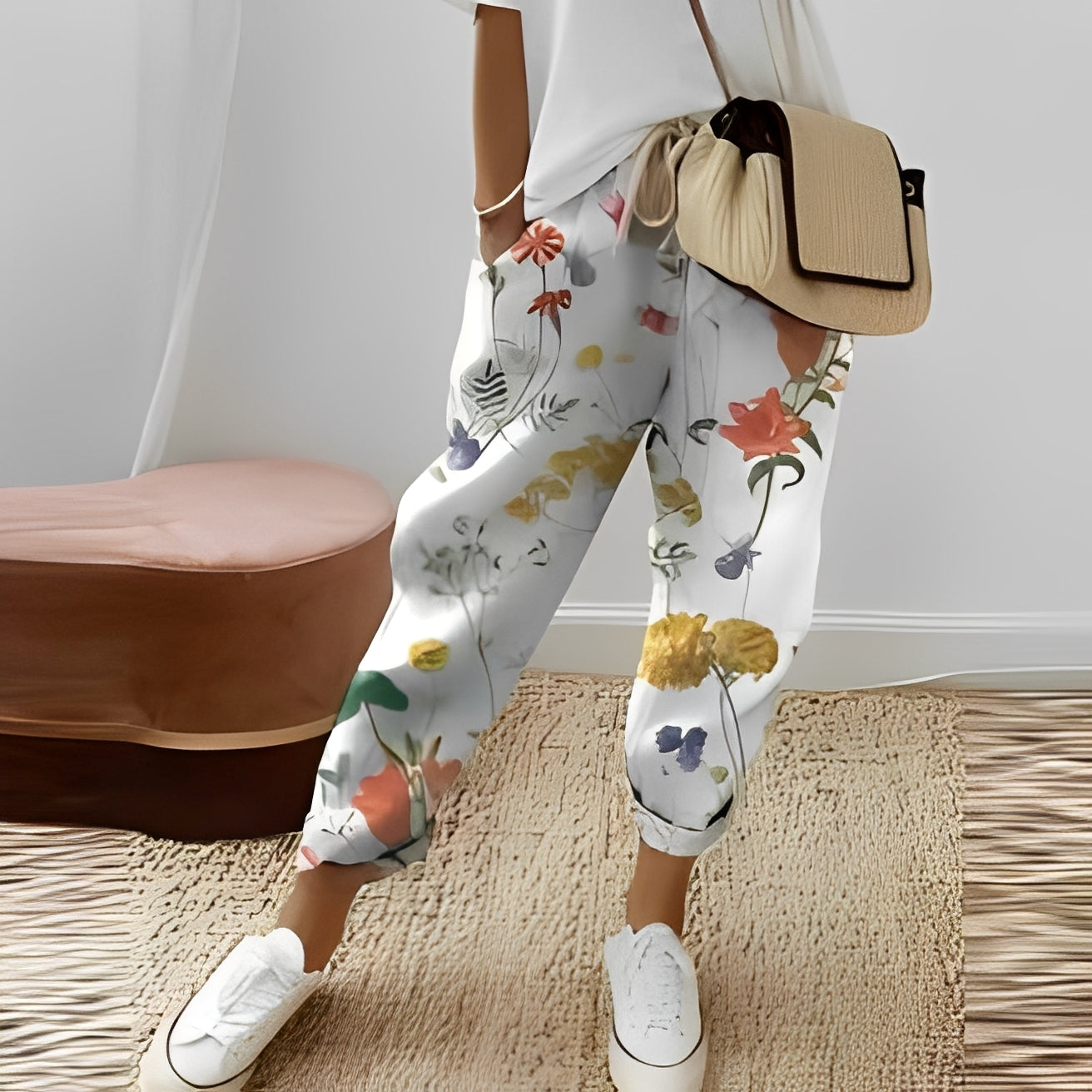 Brigitte - Pantaloni donna con coulisse