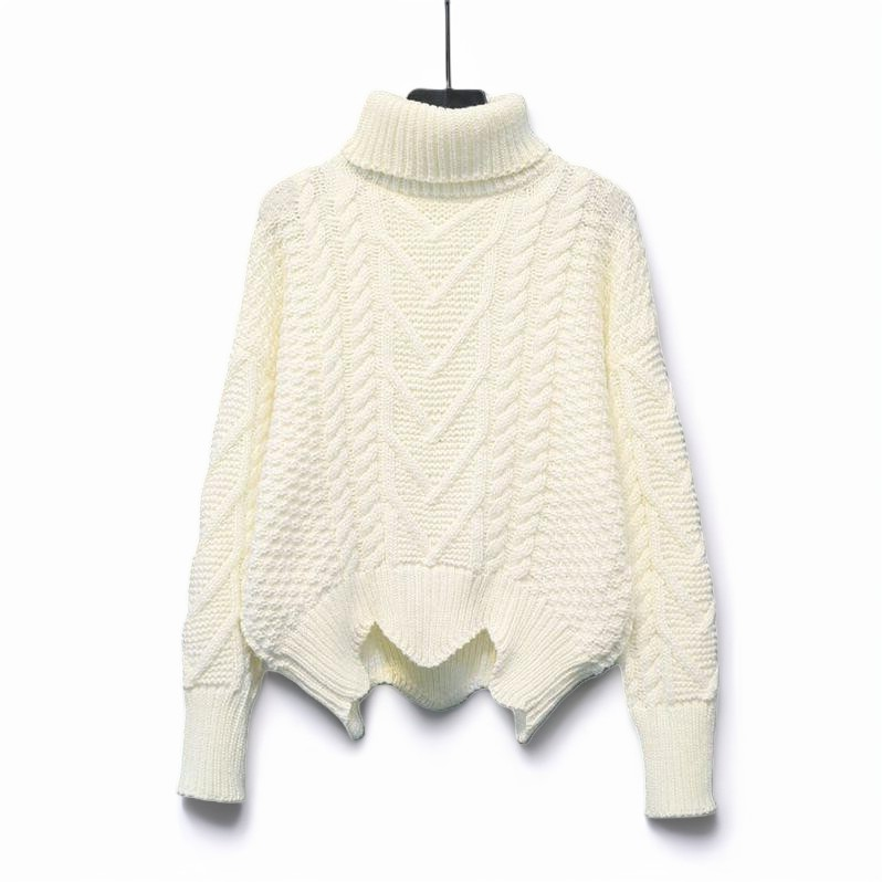 Catrina - Maglione caldo e alla moda a collo alto in maglia per donne