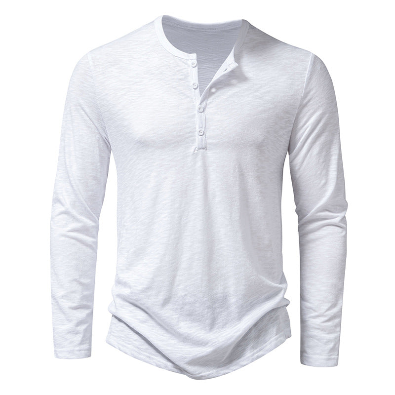 Randall - Camicia casual da uomo a maniche lunghe con bottoni