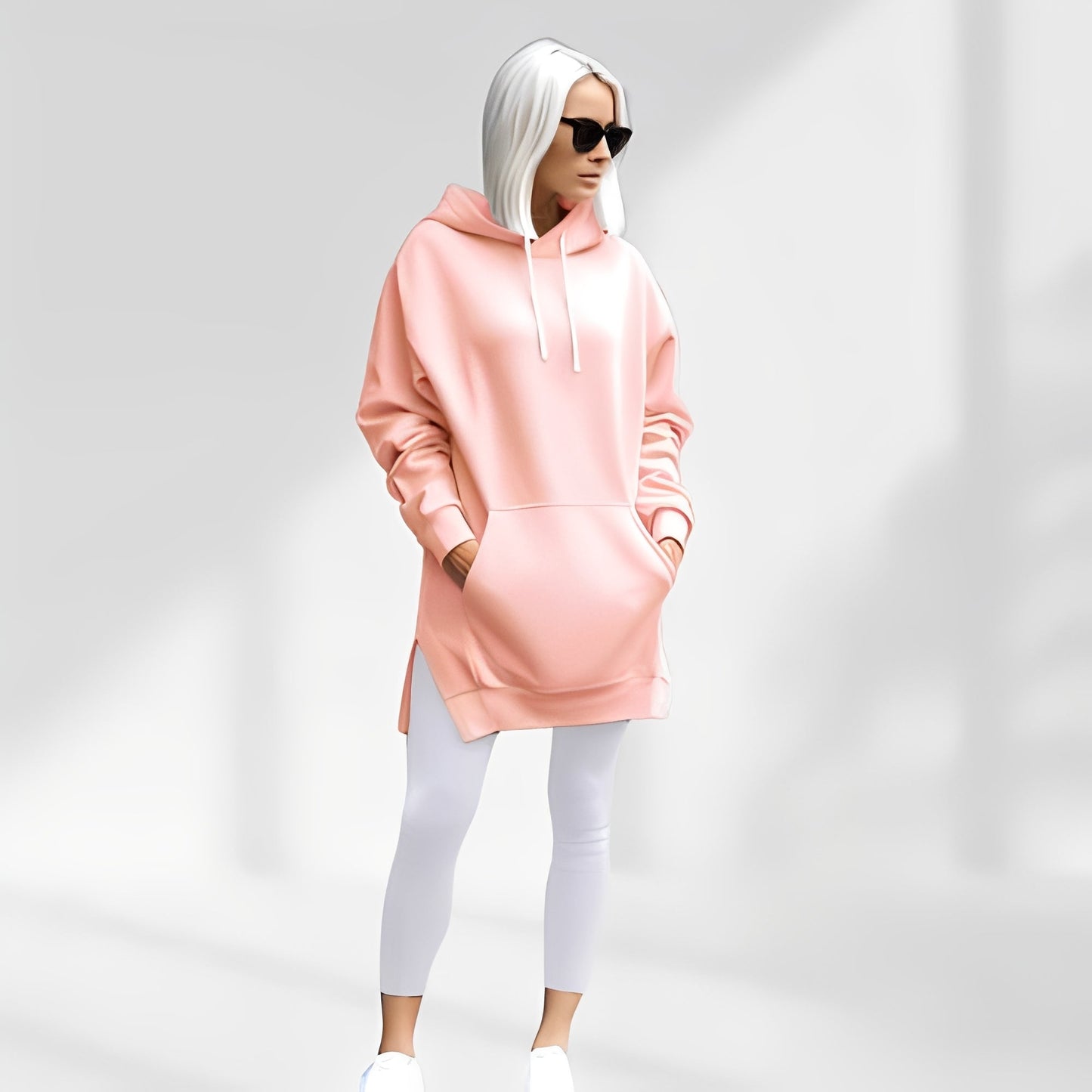 Amarante - Giacca ampia con cappuccio per donna