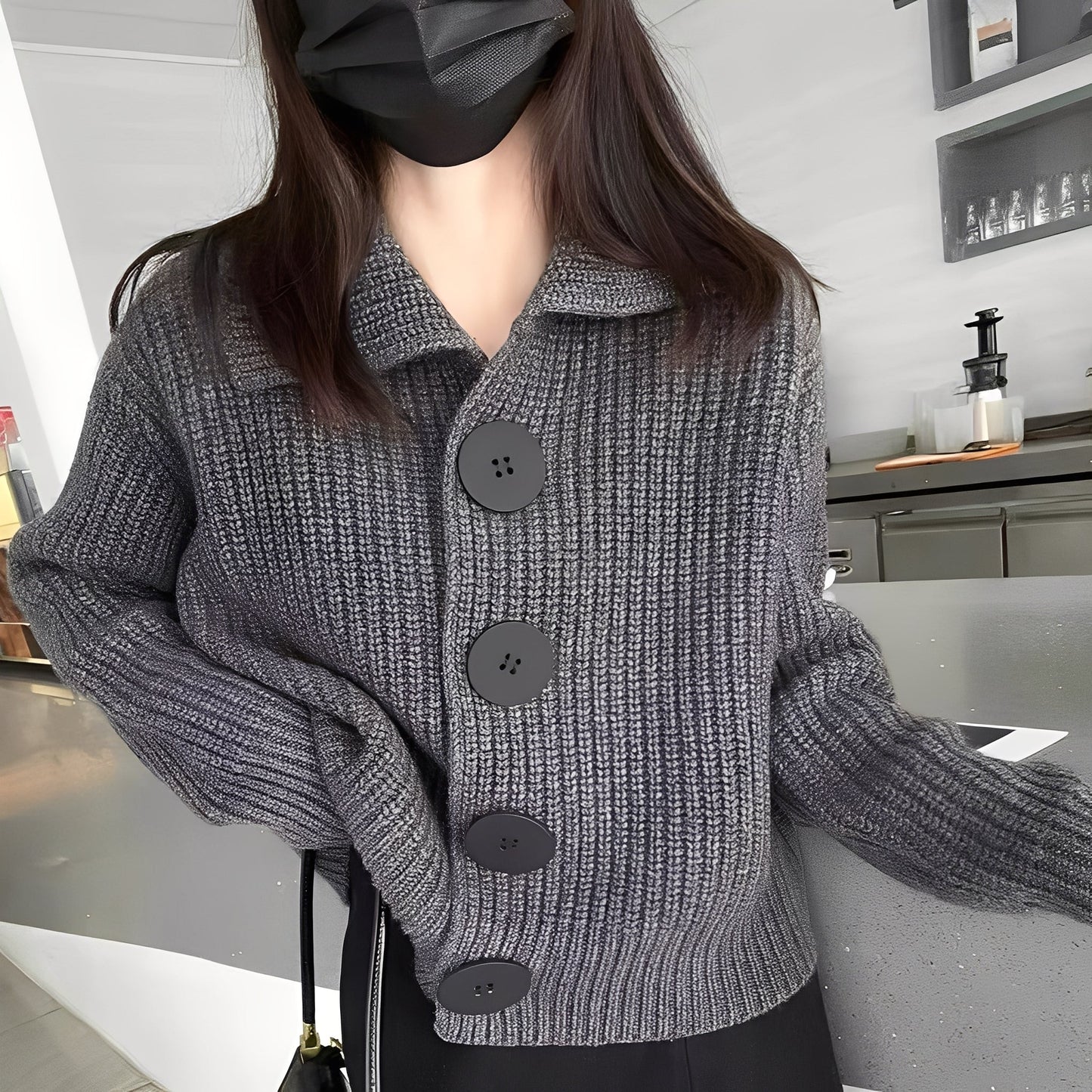 Alannah - Elegante cardigan con grandi bottoni per donne