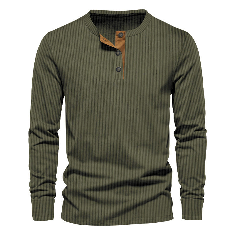 Dwaine - Camicia casual uomo in velluto a coste a maniche lunghe
