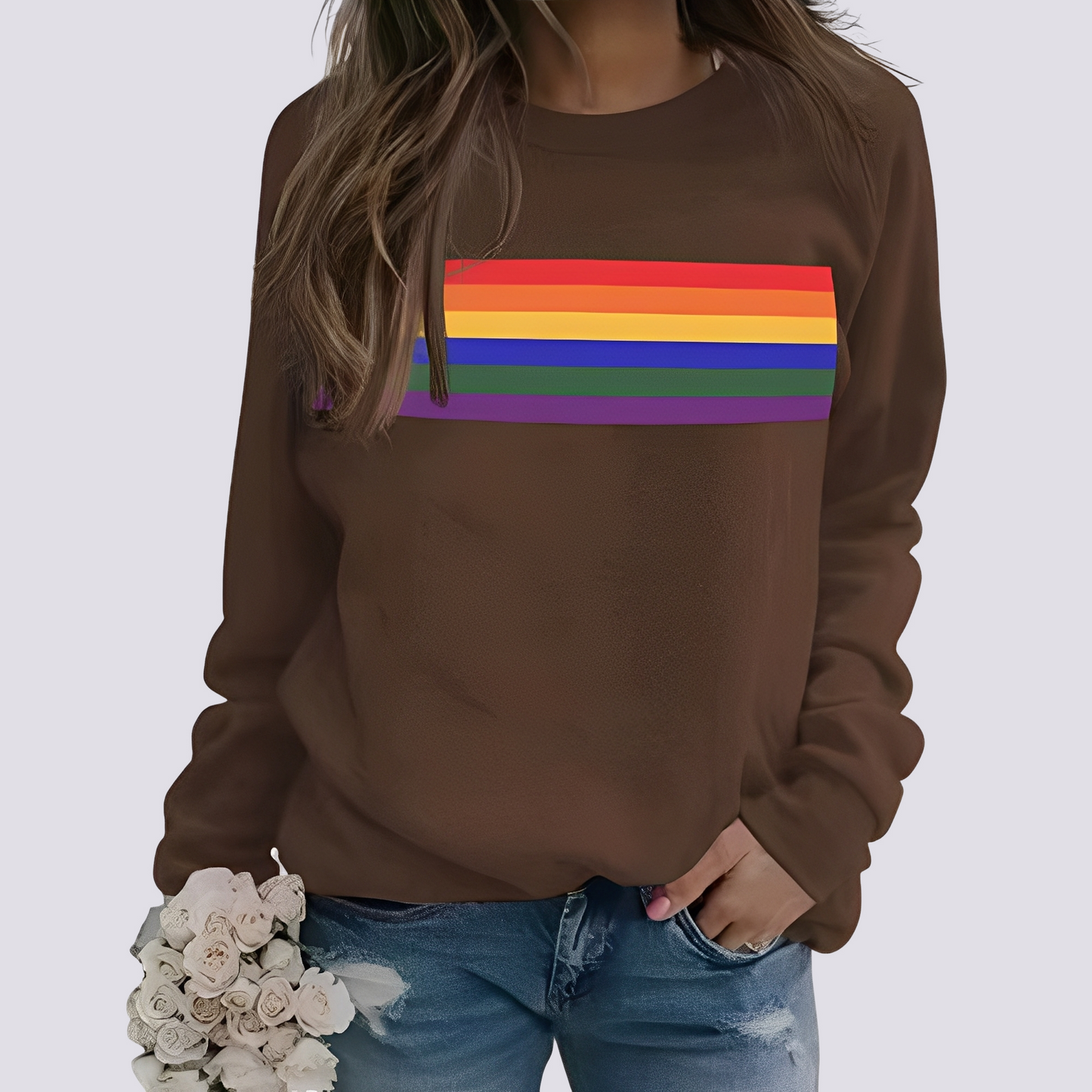 Roseann - Maglione elegante con stampa colorata per donne