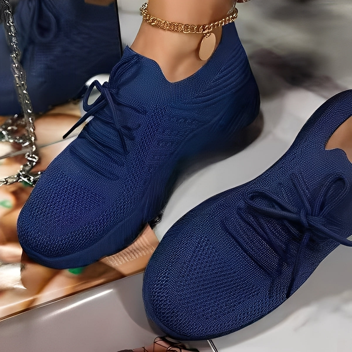 Eleanore - Scarpe casual da donna con spesse suole di gomma