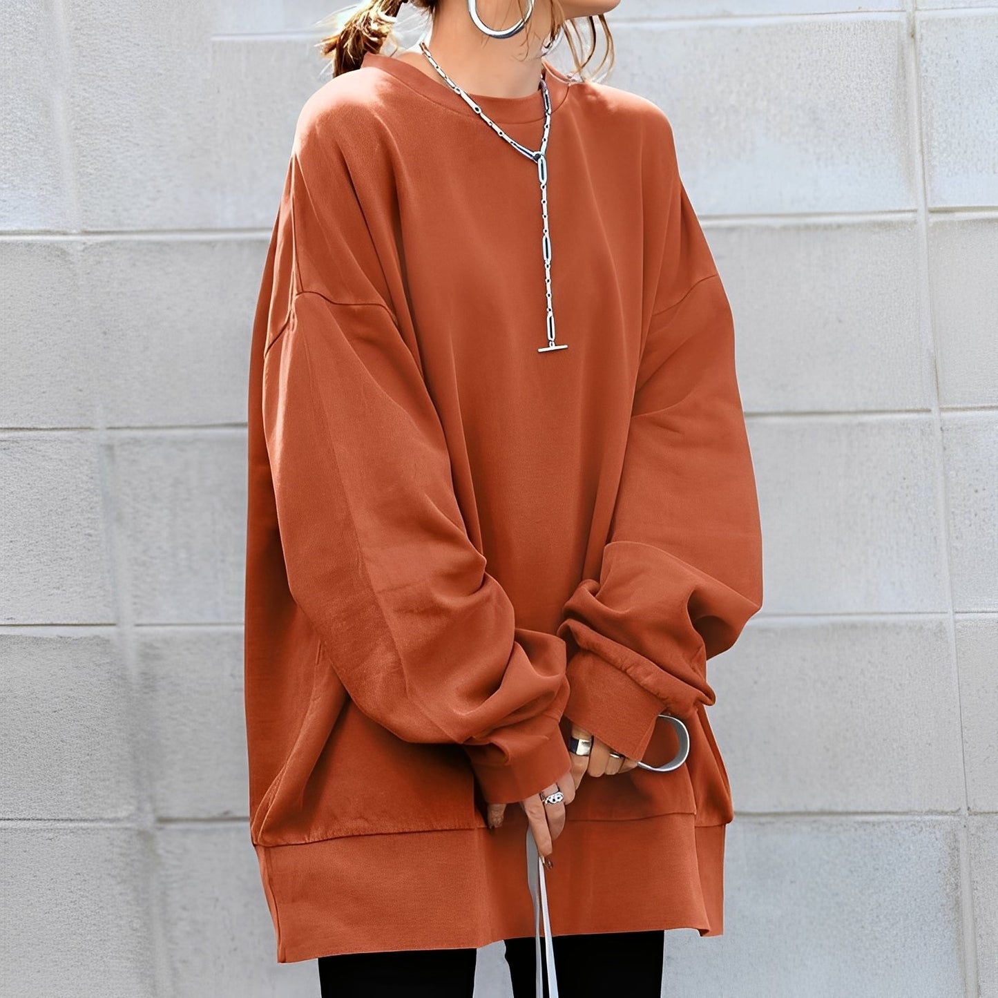 Jemima - Pullover morbido con spalle abbassate per donne