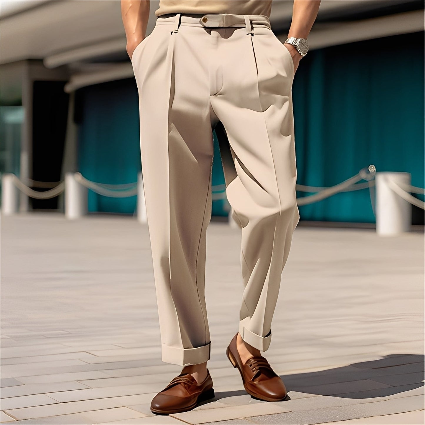 Beckham - Pantaloni dritti classici da uomo