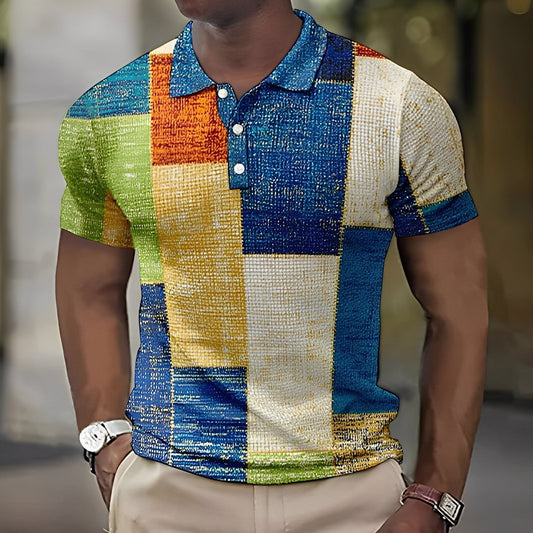 Reginald - Polo elegante e multicolore da uomo