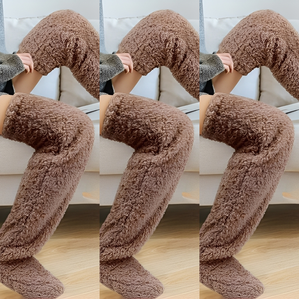 Camellia - Calde calze invernali sopra il ginocchio per donne