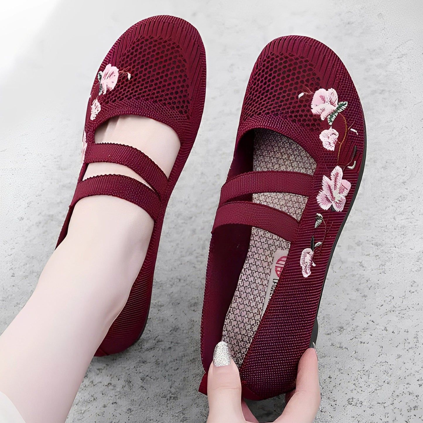 Jazmin - Scarpe casual ariose con ricamo per donne
