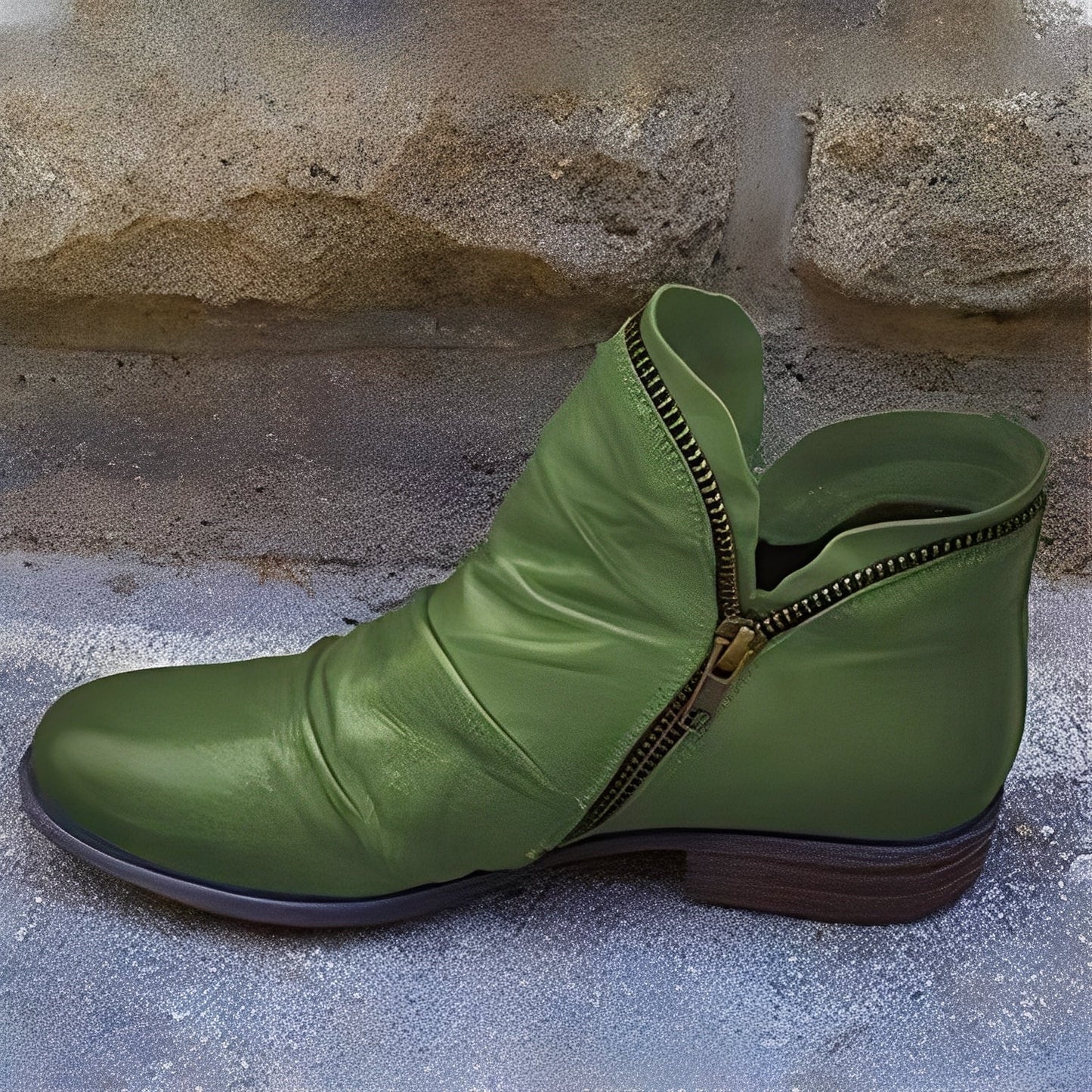 Veronica - Stivali in pelle alla moda con zip per donne