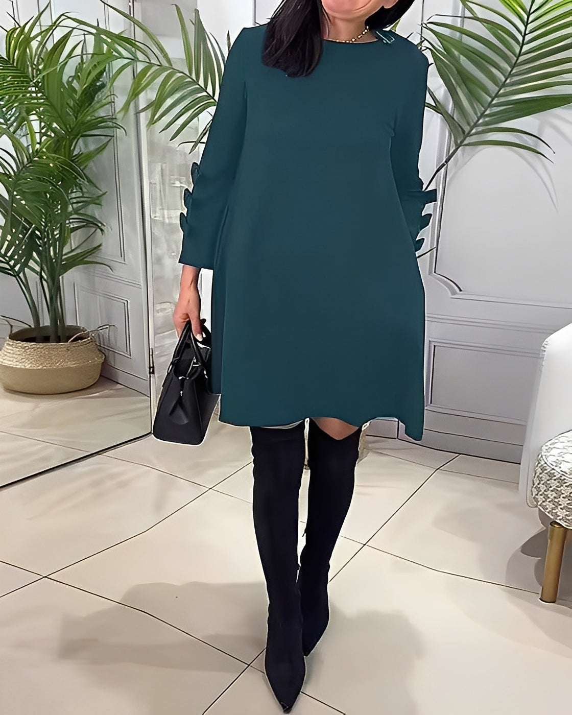 Elenora - Vestito elegante con maniche lunghe per donne