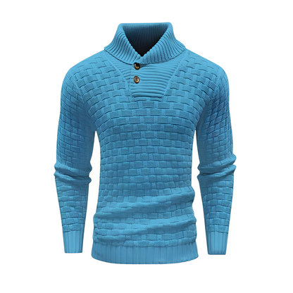 Branson - Pullover casual tricoté à col montant pour homme