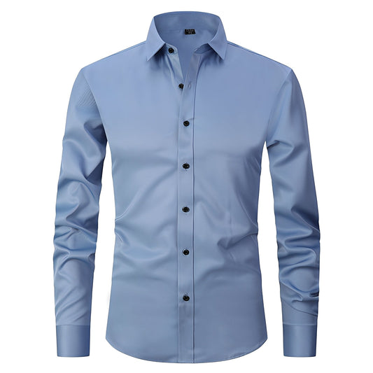 Elton - Camicia elegante aderente in tessuto elastico per uomo