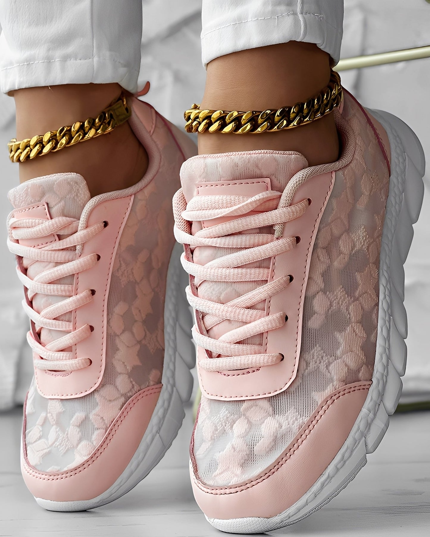 Elisabeth - Sneakers casual e traspiranti con disegno floreale per donne