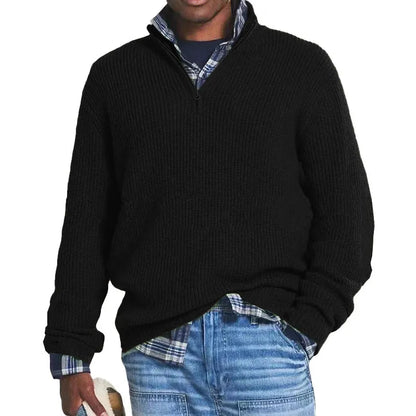 Constantine - Maglione Business Casual in Cashmere da Uomo con Zip