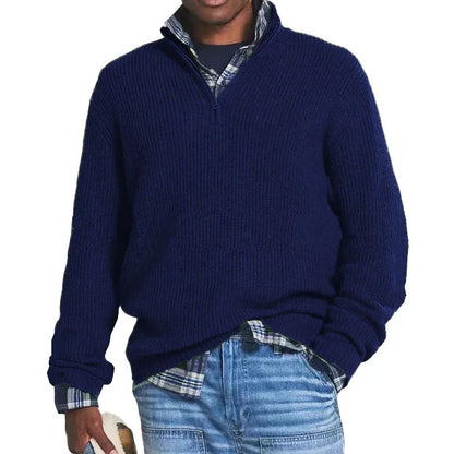 Constantine - Maglione Business Casual in Cashmere da Uomo con Zip