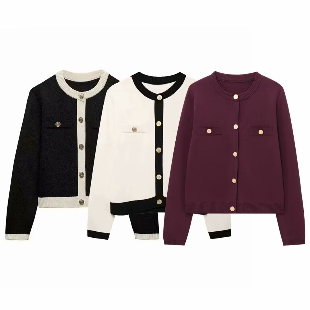 Vera - Cardigan Slim-Fit Chic Dorato