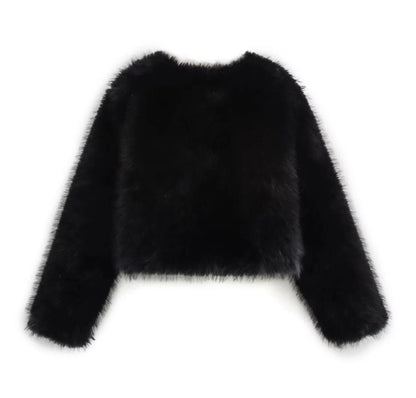 EmberCozy - Cappotto Invernale In Pelle Con Finiture In Pelliccia