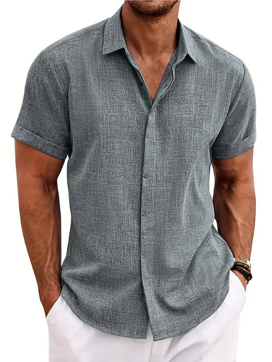 Samuel - Camicia a maniche corte elegante con vestibilità rilassata