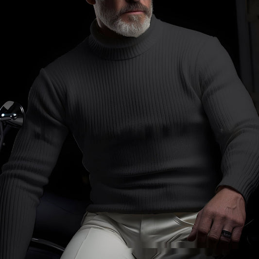 Randolf - Elegante e semplice pullover a collo alto per uomo