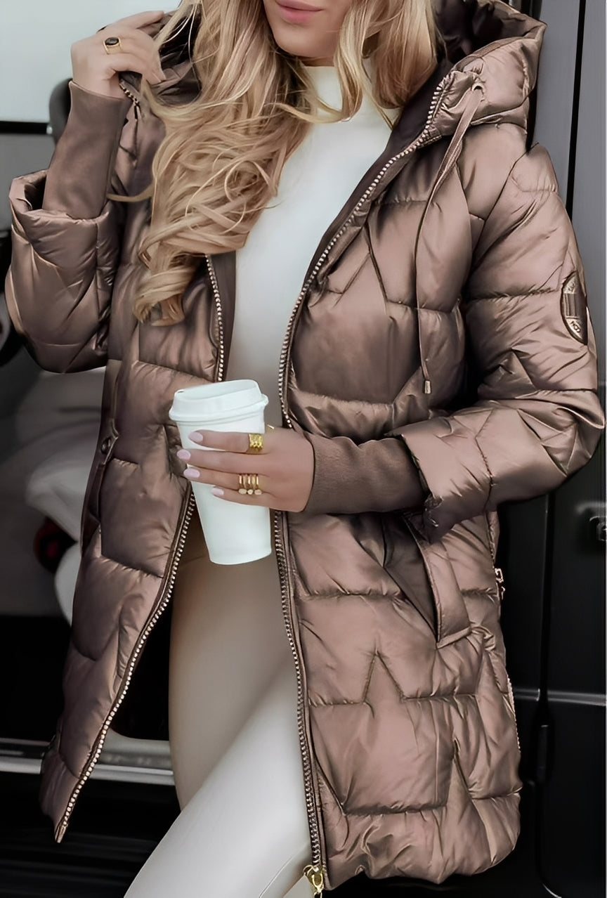 Georgina - Giacca a vento elegante con cappuccio per donne