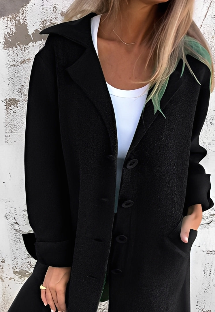 Izabelle - Cappotto lungo casual a maglia per donne