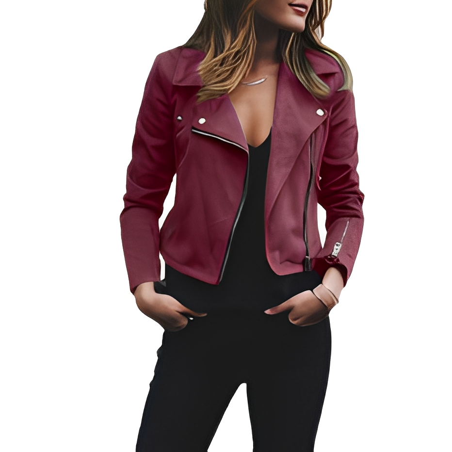 Euphemia - Chic short jacket with notched collar for women