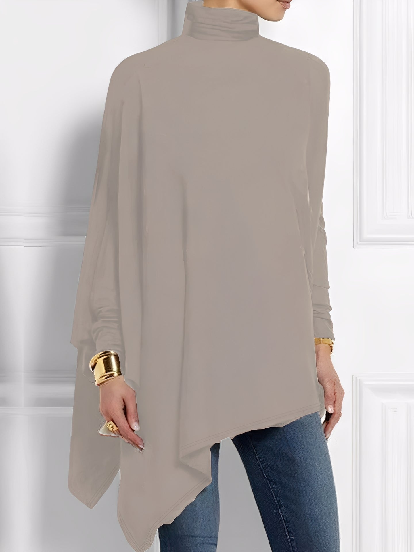 Kalysta - Elegante maglia in pile con design asimmetrico per donne