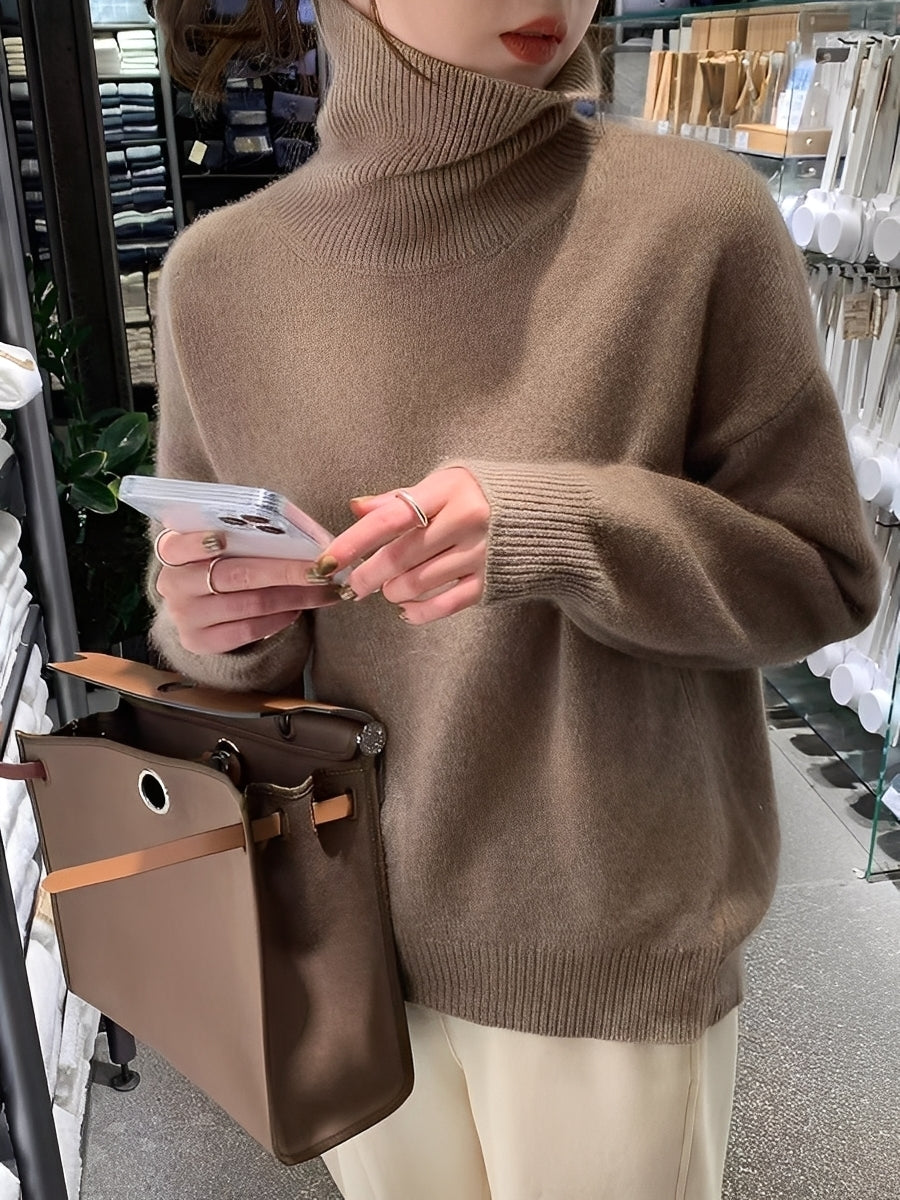 Yvette - Maglia a collo alto in cashmere per donne