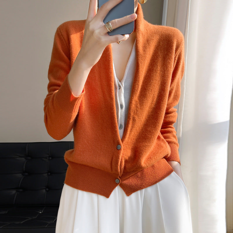 Jayleen - Maglione casual con bottoni per donne