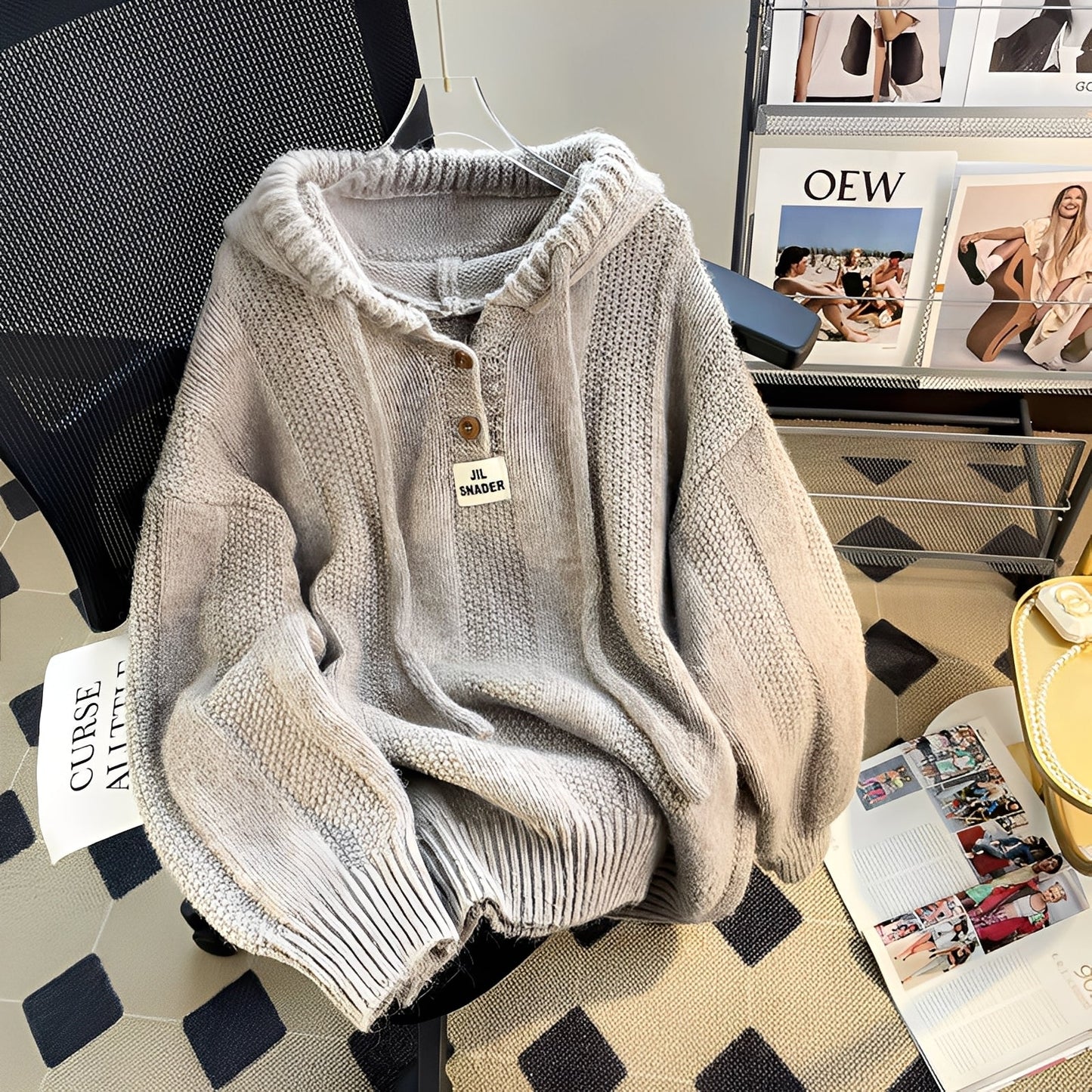 Haylee - Felpa casual con cappuccio e bottoni per donne