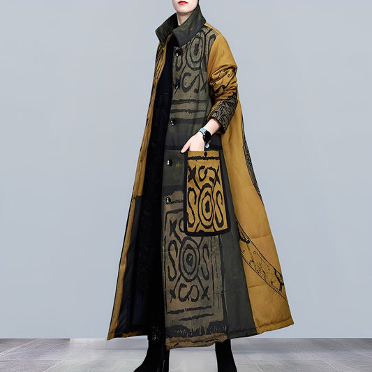 Ashlie - Parka casual da donna con collo alto