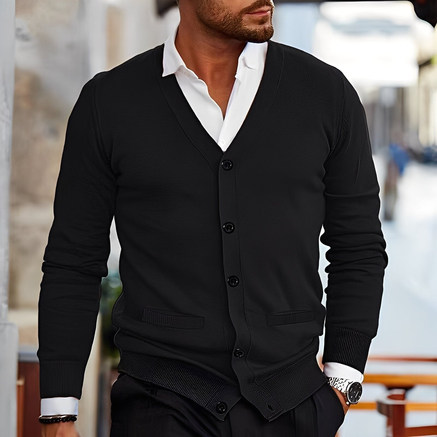 Terence - Gilet tradizionale con tasche per uomini