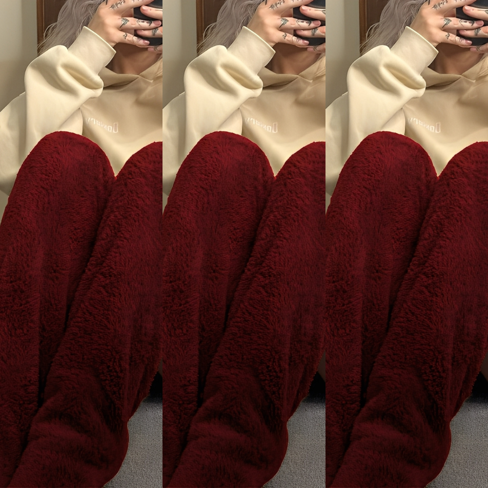 Camellia - Calde calze invernali sopra il ginocchio per donne