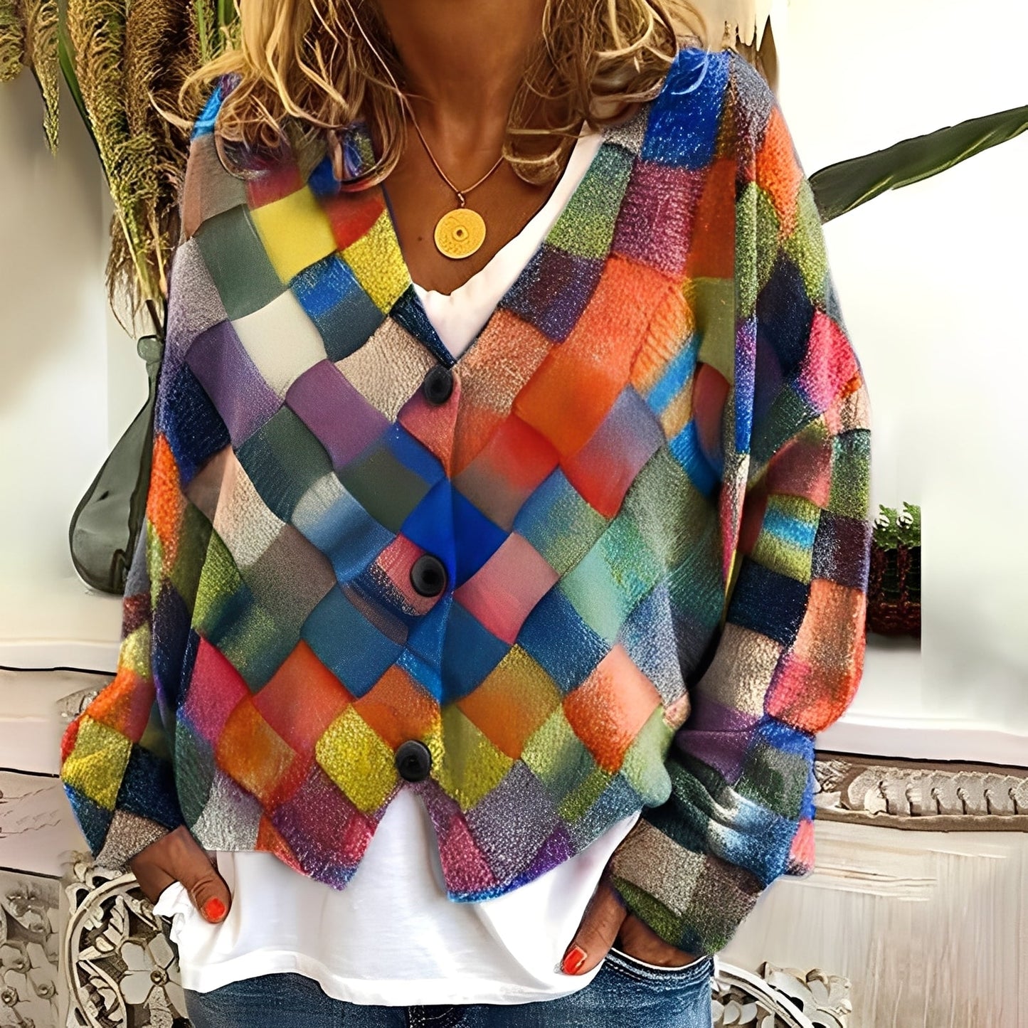 Nydia - Maglione comodo e casual con disegno per donne