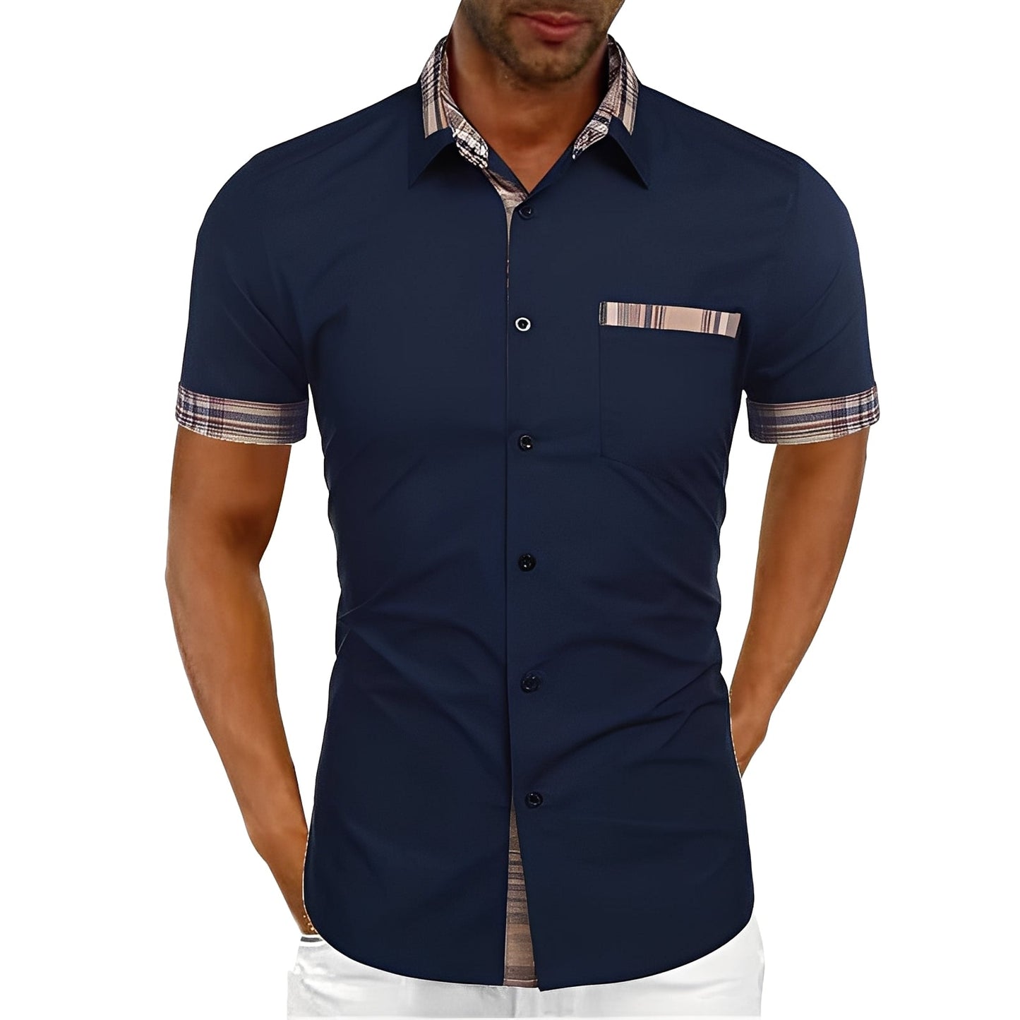 Marvin - Camicia Casual a Maniche Corte per Uomini