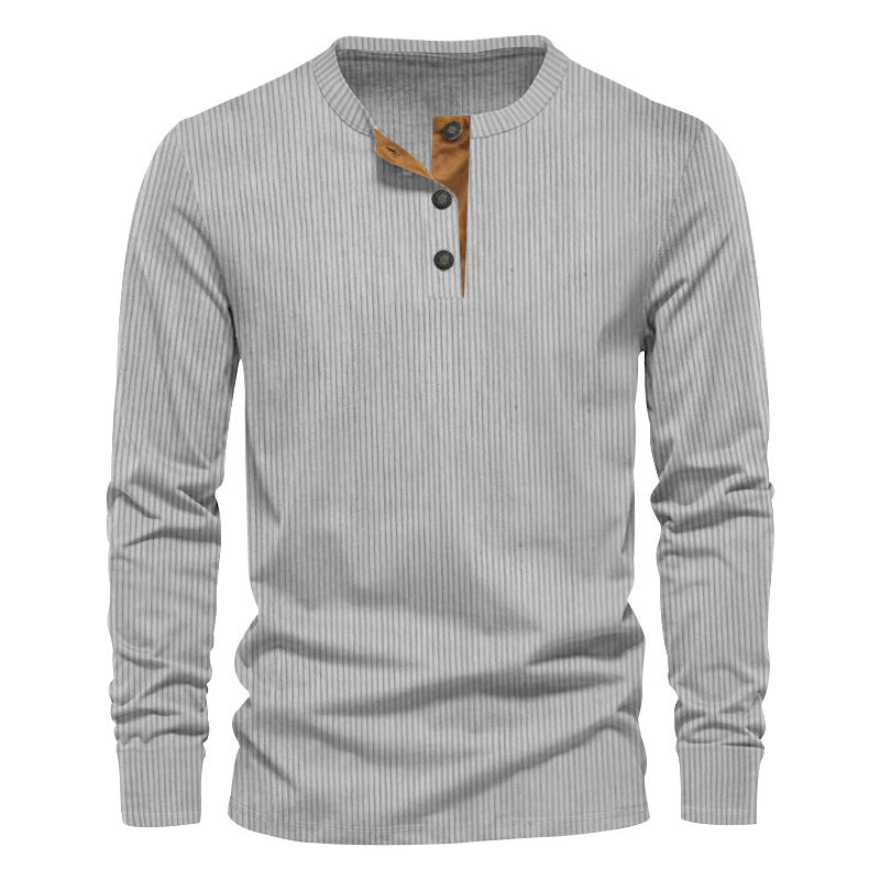 Dwaine - Camicia casual uomo in velluto a coste a maniche lunghe