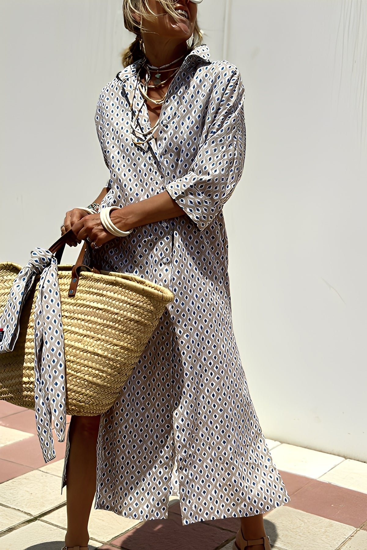 Amélie - Vestito classico a righe per donne