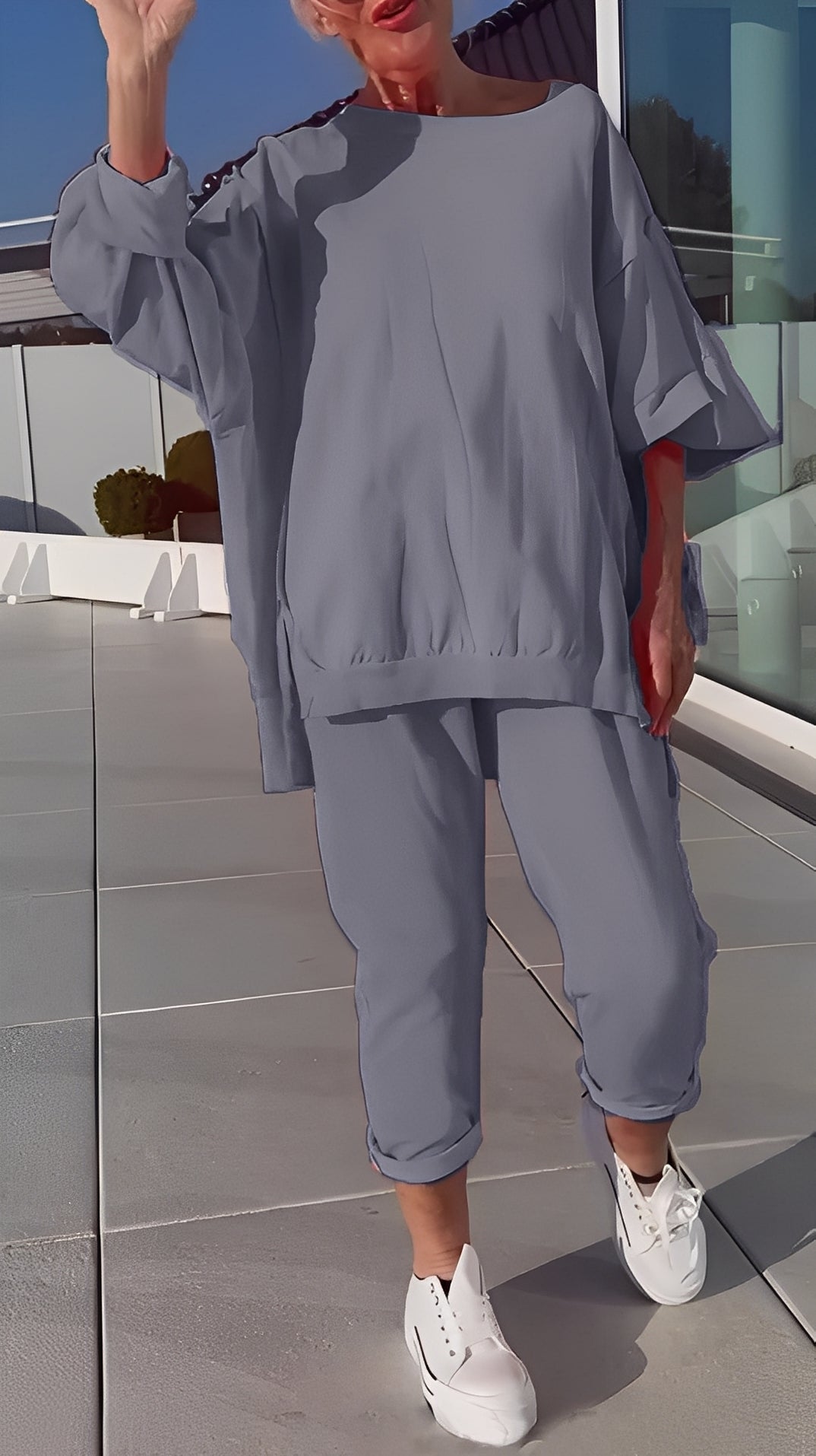 Eleanore - Completo casual con maglia morbida e pantaloni per donne